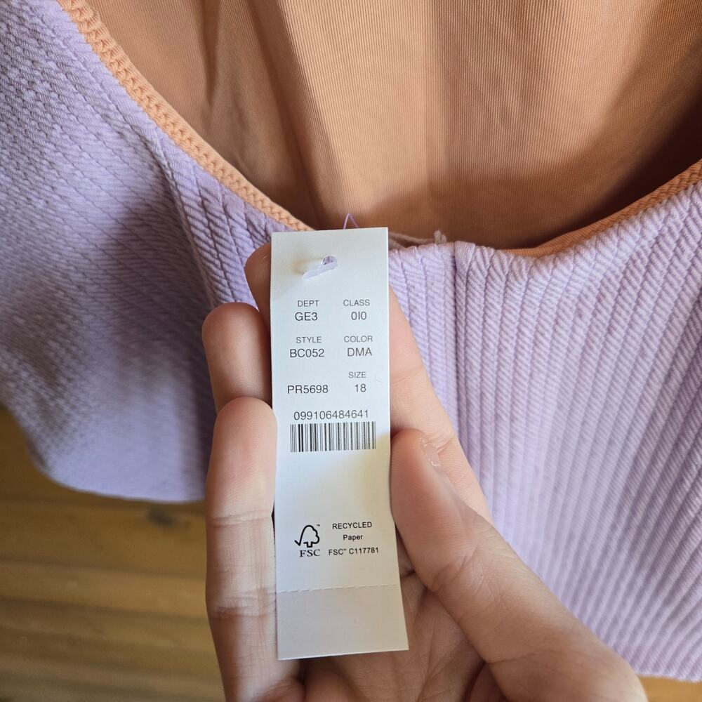 J. Crew Swimsuit One Piece Dusty Mauve NWT Textured Purple 18 Square Neck Swim - Picture 3 of 7